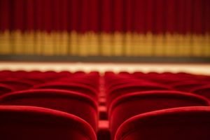 Red Curtain Stage Natak Seats Theatre