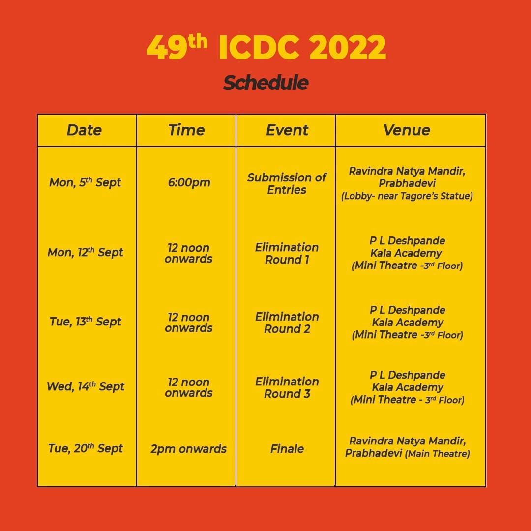 IPTA Mumbai ICDC 2022 Schedule